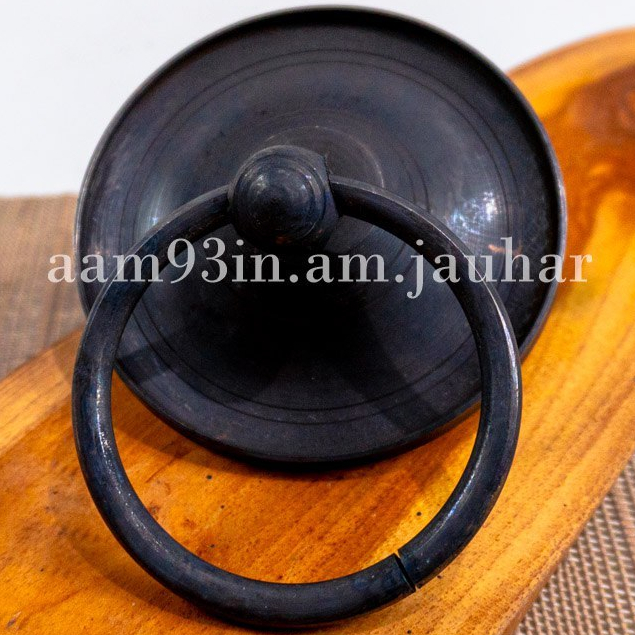 Handle pintu rumah kuno tarikan gebyok gagang 9 cm kunci antik kuningan polos ketukan Bulat Gelang K