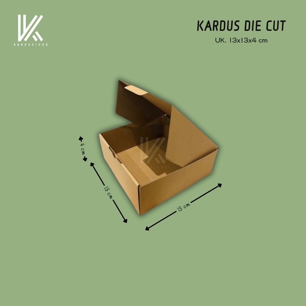 

KARDUS DIE CUT BARU UK 13x13x4 CM