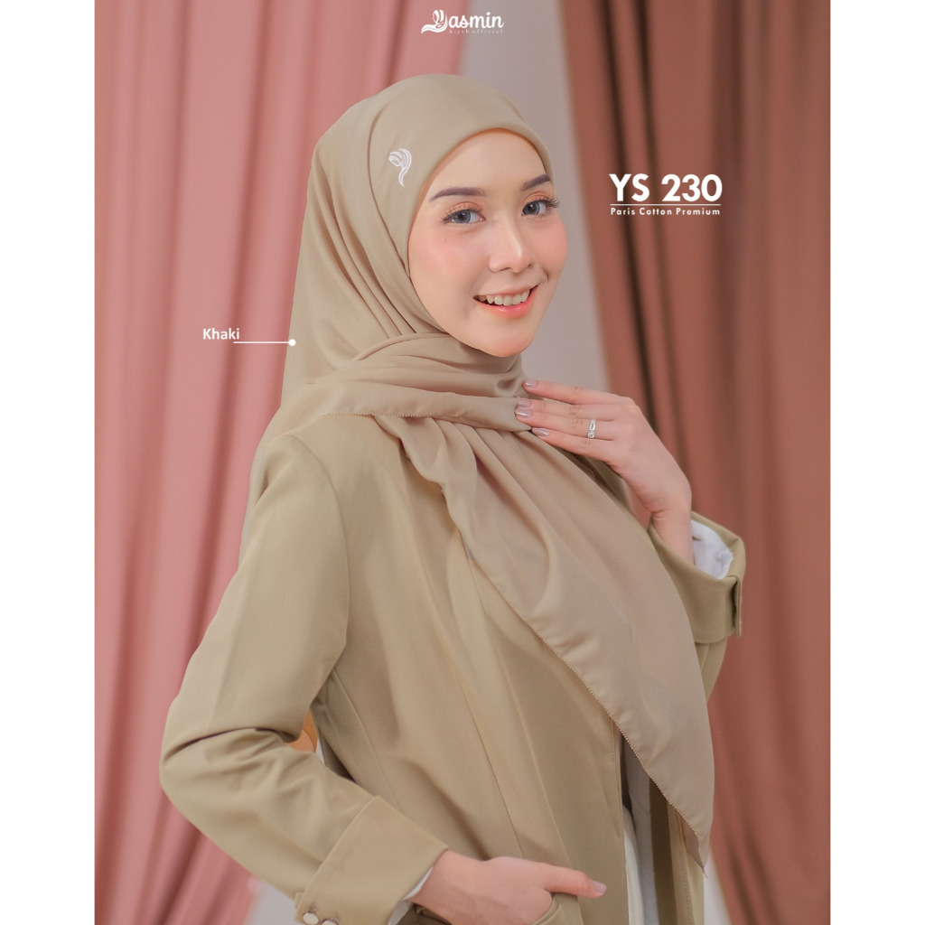 Yasmin Official - Segi Empat Paris Yasmin Ys 230 Savirra Scarf Segi Empat Polos Kerudung Basic Terba