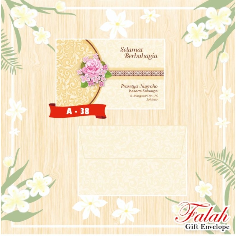 

Amplop Falah A 38 Harga Murah Isi 50 Lembar ( Belum Termasuk Cetak )
