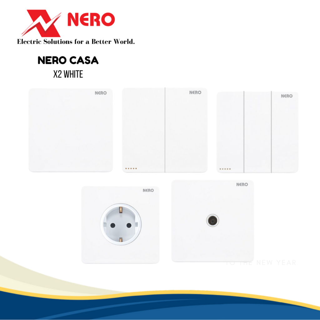 NERO WHITE CASA X2 SAKLAR STOP KONTAK