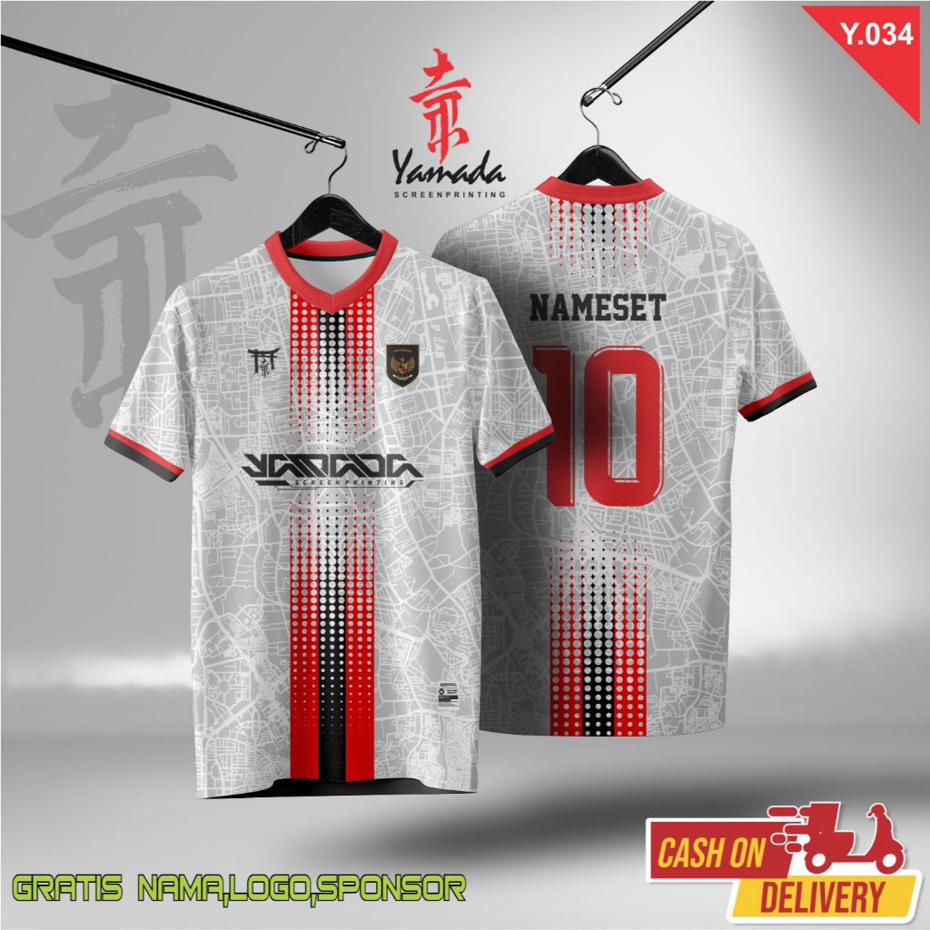 JERSEY BOLA & JERSEY FUTSAL CUSTOM JERSEY VOLLY PRINTING ORANGE SUNRISE