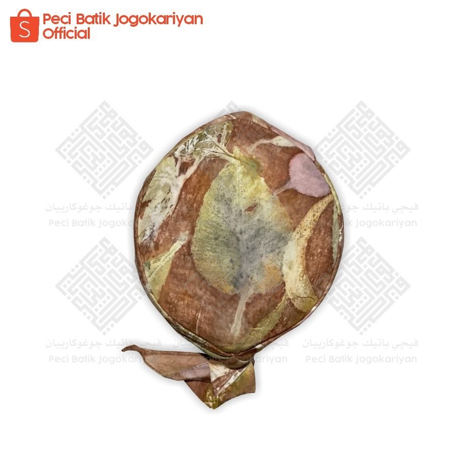 Peci Batik Jogokariyan Motif Ecoprint