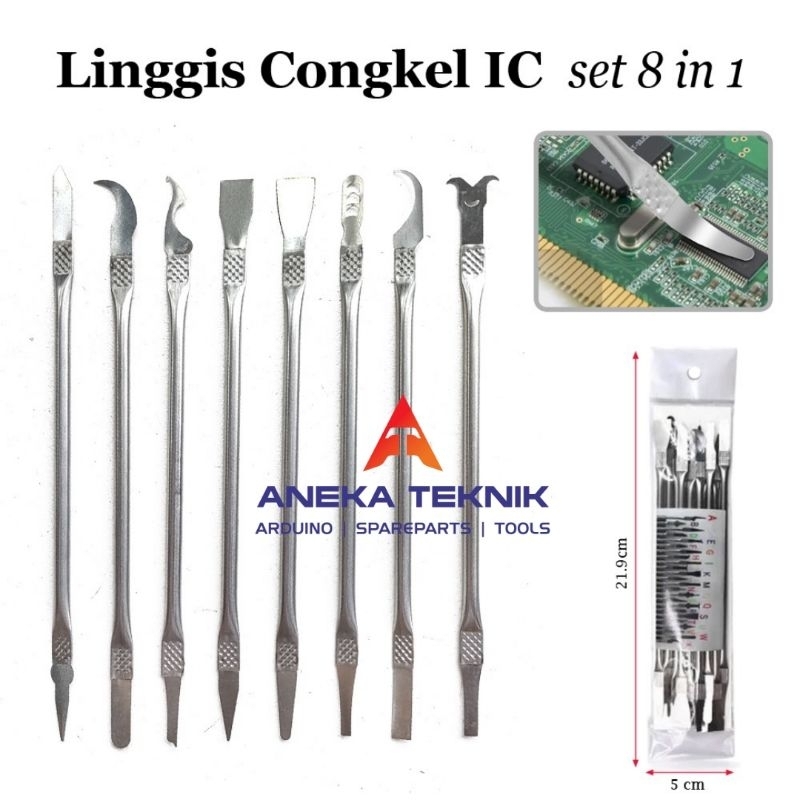 SET 8 IN 1 Pisau Linggis Congkel IC Chip CPU / IC HP Repair Remover Tool Set