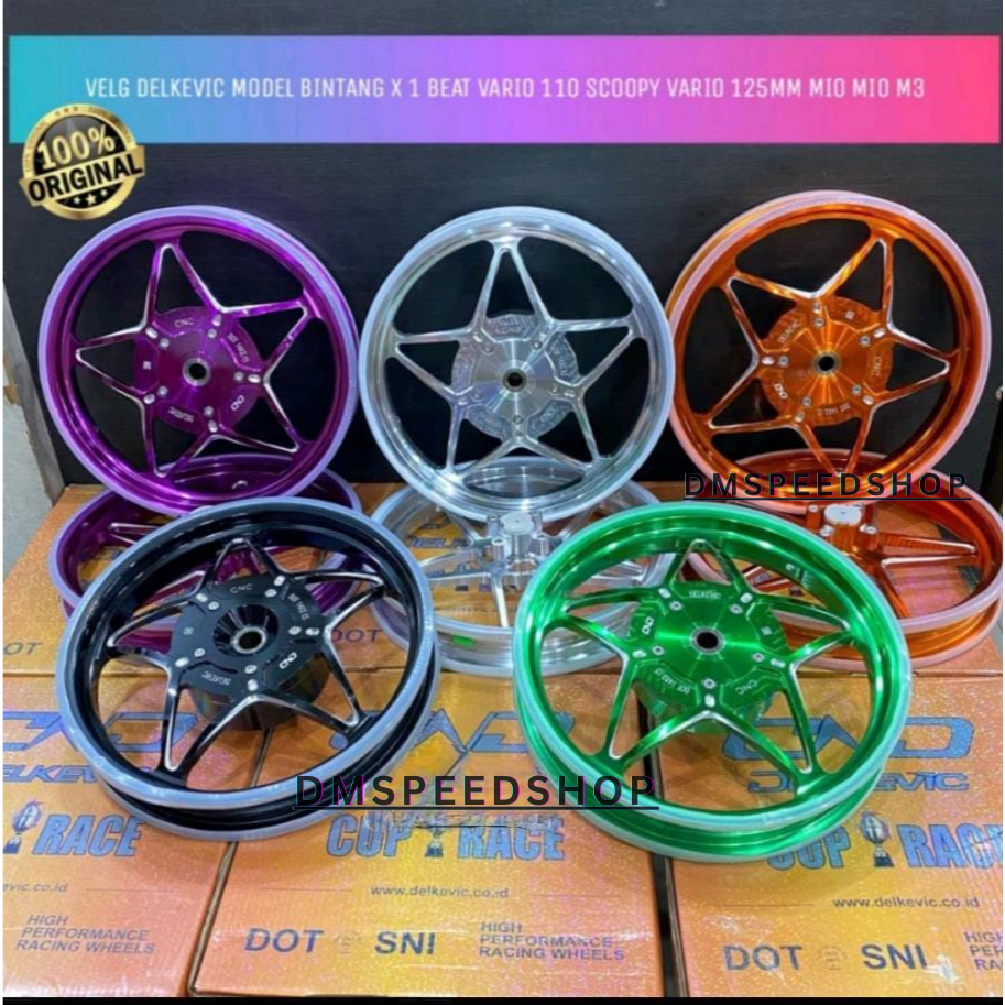 VELG PELAK DELKEVIC K-SPEED DAN X1 BINTANG VND NEW SPEED VARIO 125 VARIO 150 BEAT SCOOPY VARIO 110 G