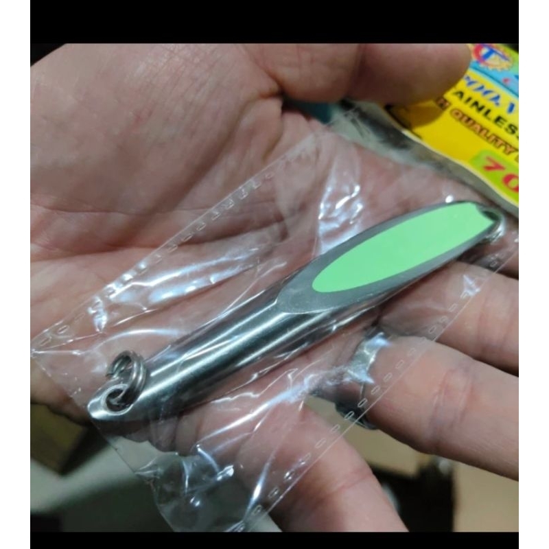 umpan spoon hologram silver stainless spoon tempe spoon pancing stainless