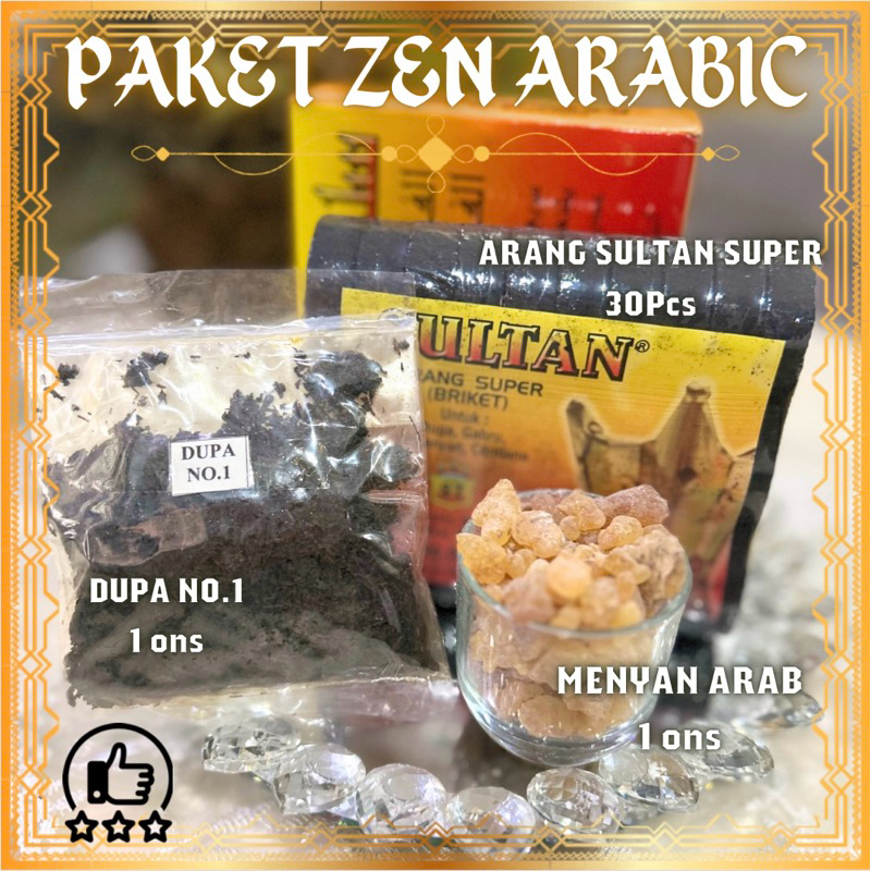 PAKET ZEN ARABIC DUPA PEWANGI RUANGAN ARAB PENGANTIN MENYAN ARAB DAN ARANG SULTAN SUPER KUALITAS PRE