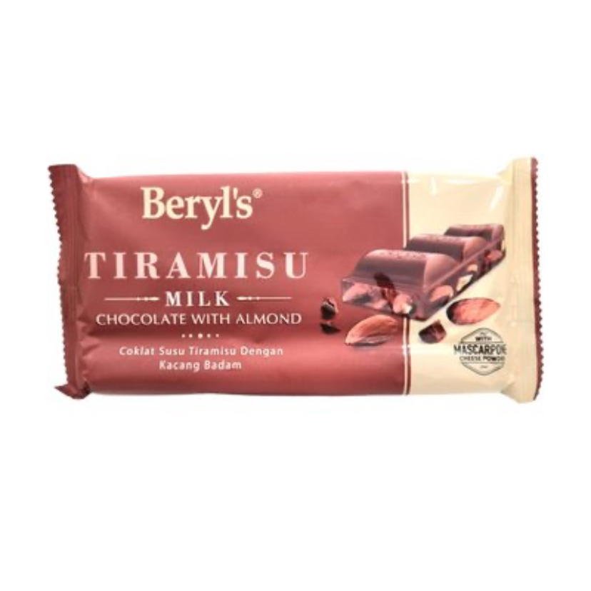 

Beryls Tiramisu Milk Chocolate with Almond Bar