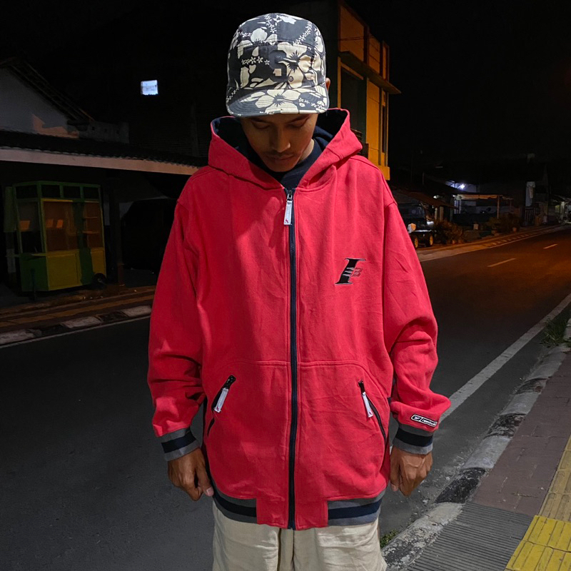 Ziphoodie reebok iverson - Warna merah