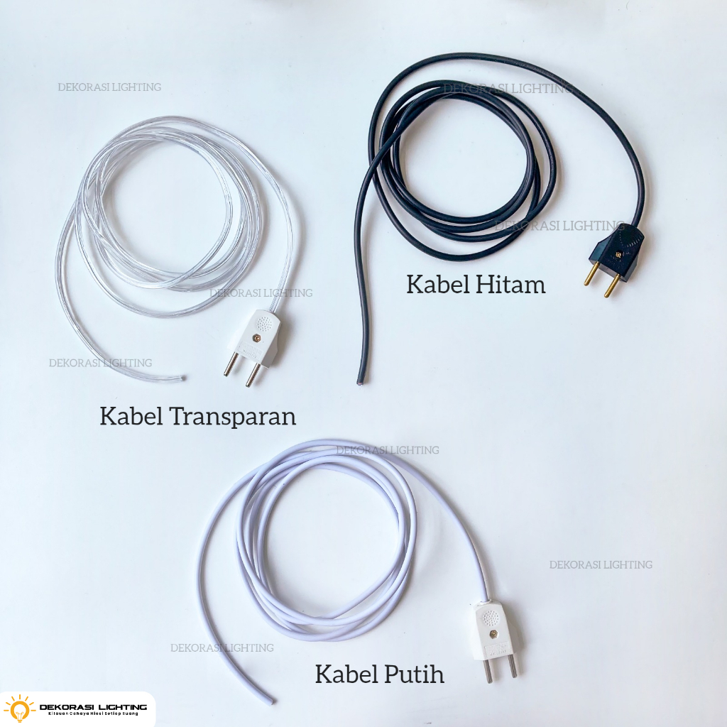 1meter kabel+colokan listrik broco untuk lampu gantung lampu dinding