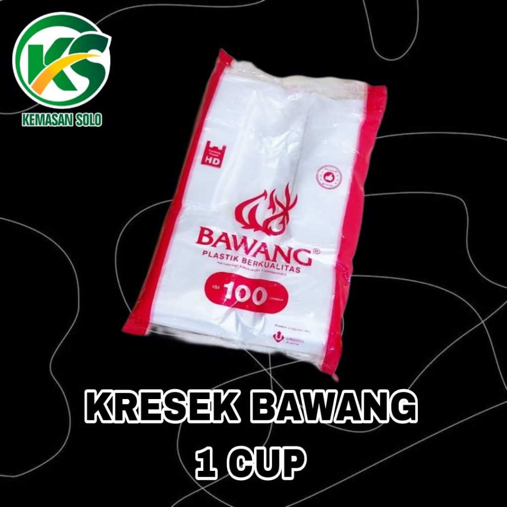 Kantong Plastik kresek take away single1 cup merk bawang