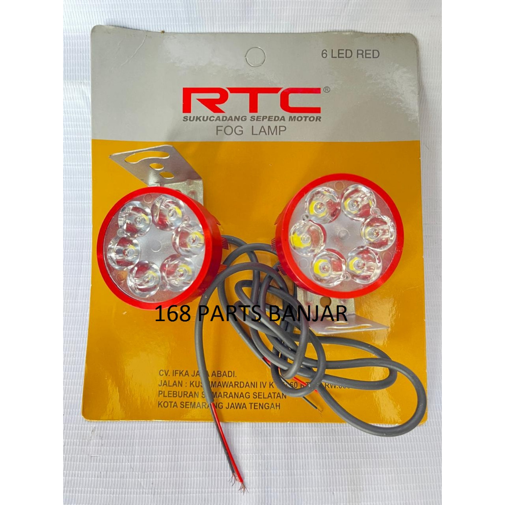 RTC Lampu Sorot Fog Lamp LED 6 LED Bulat Buat Motor / Mobil