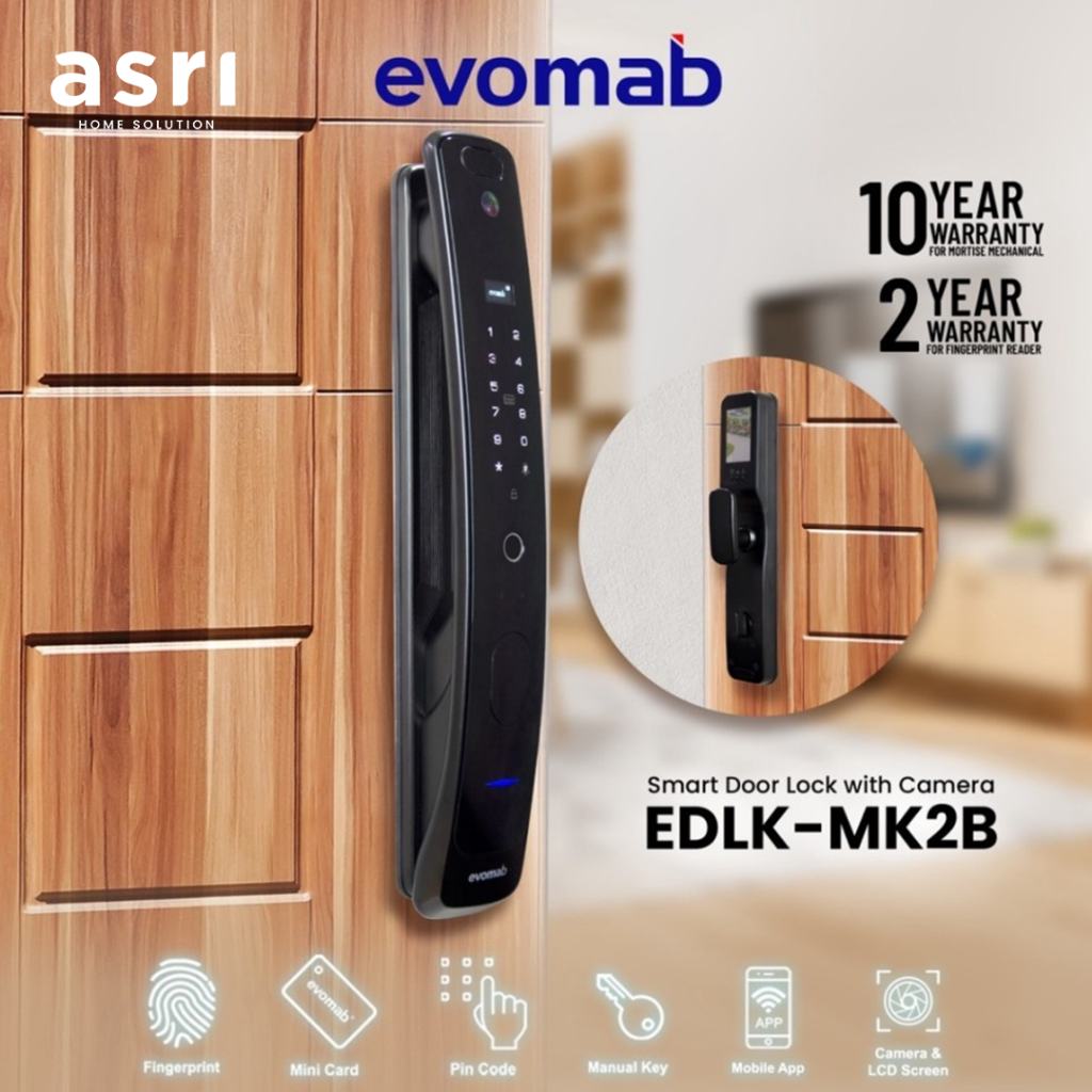 Kunci Pintu Digital Smart Lock dengan Kamera Evomab EDLK-MK2B