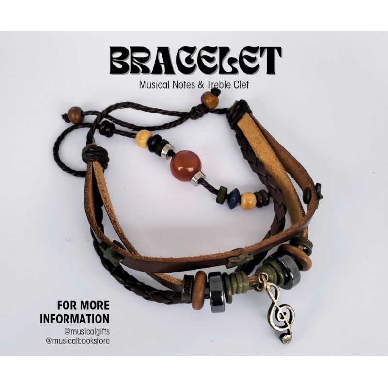 gelang tangan wanita, gelang tangan pria, gelang tangan motif musik