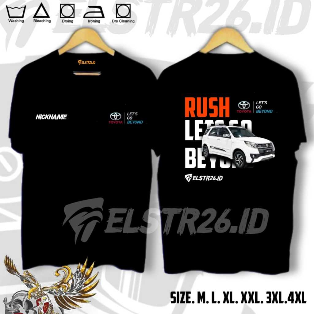 KAOS DISTRO TOYOTA RUSH TERBARU LENGAN PANJANG&PENDEK BISA TAMBAH NAMA,LOGO,FOTO DLL