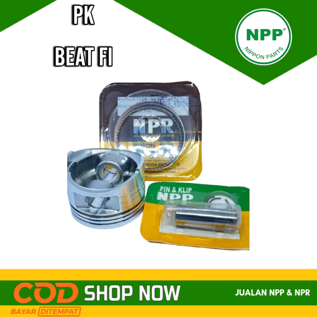 PISTON KIT BEAT FI NPP// PISTON KIT HONDA BEAT OLD  BEAT KARBU NPP STD-200 SEHER KIT SEKER KIT SET N