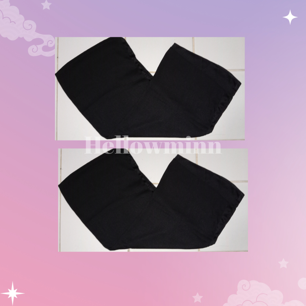 Preloved Hijab Pashmina Hitam satin