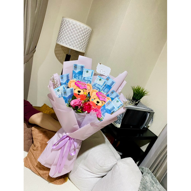 

biaya jasa - money bouquet 500k