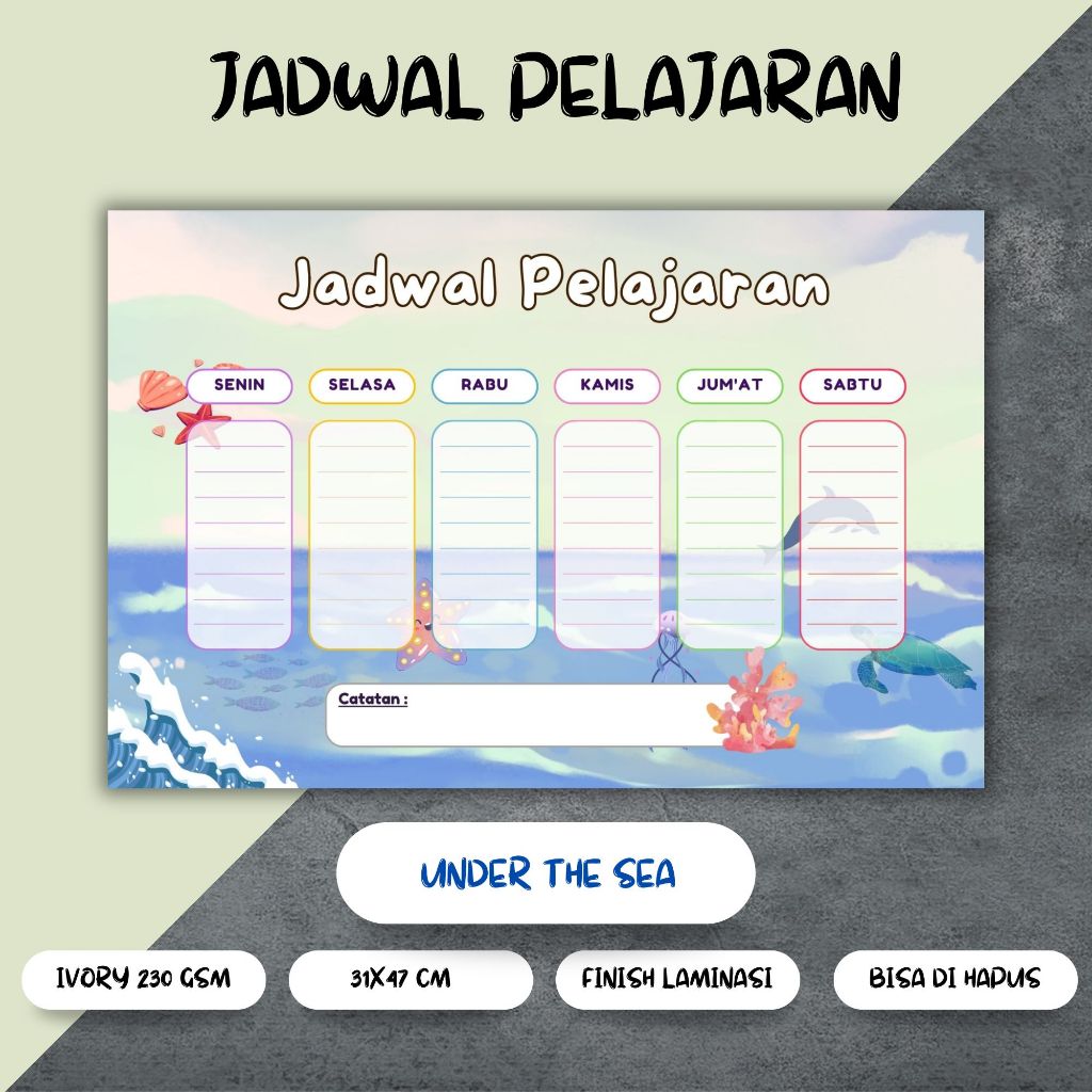 

POSTER JADWAL PELAJARAN (BISA DIHAPUS)