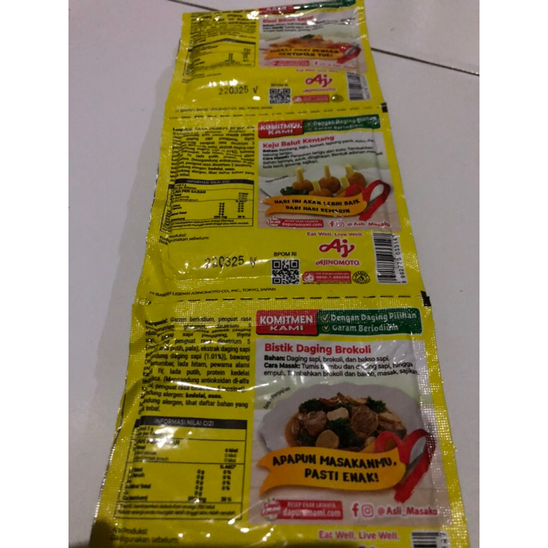 

Masako sapi renceng/penyedap rasa 12pcs