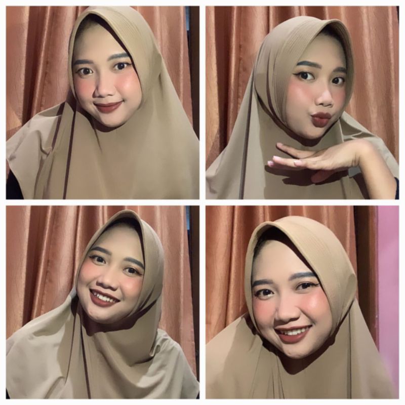 NAUCAF- JILBAB INSTAN JERSEY ZOYA PREMIUM/ BERGO INSTAN/ JILBAB PET ANTEM SIZE M /