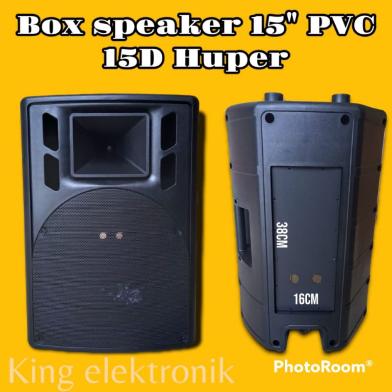 BOX SPEAKER 15INCH PVC MODEL HUPER 15D (PACKING KAYU)