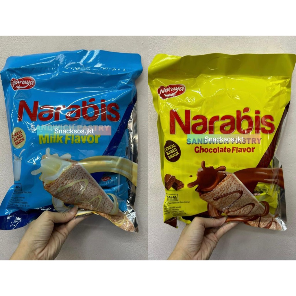 

[240GR BAG] NARABIS SANDWICH PASTRY CHOCOLATE / MILK CEREAL SNACK