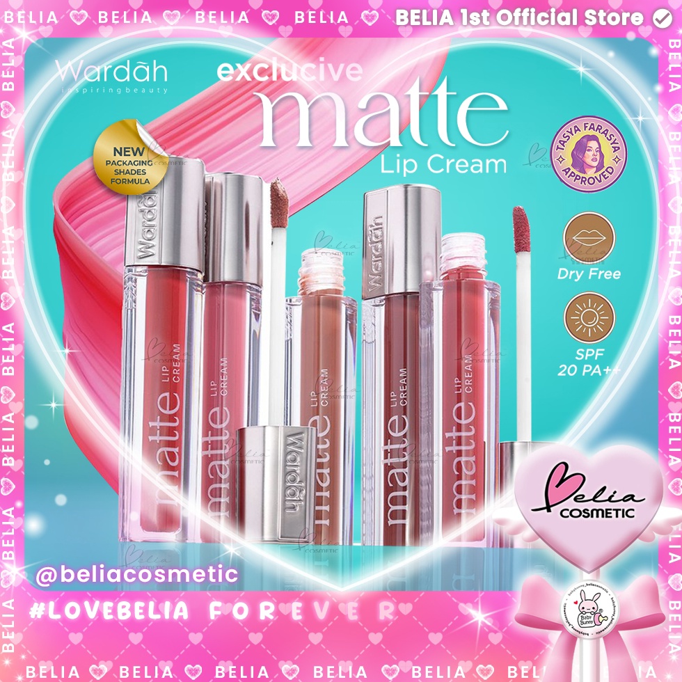 BELIA  WARDAH Matte Lip Cream  Non Dry Formula High Pigmented SPF 2 PA  Moist Lip Cream  Matte  Mele