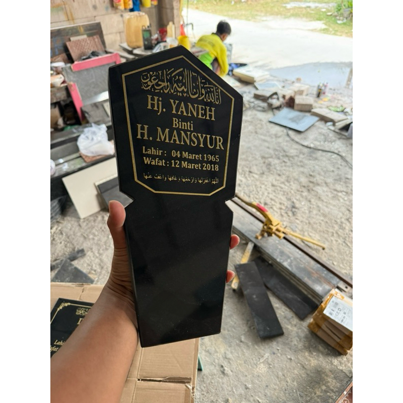 Nisan ukir granit model tancap