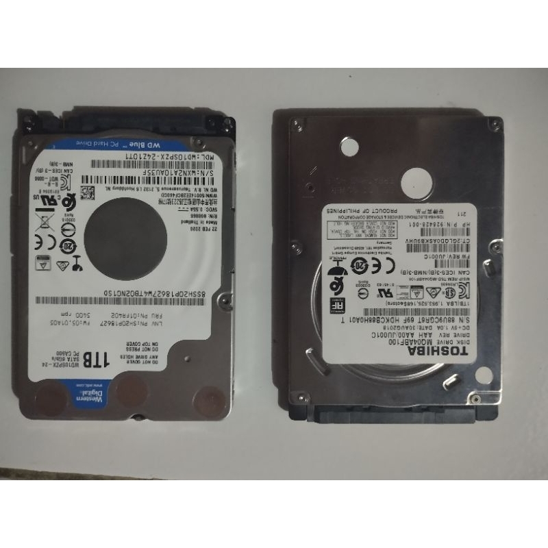 hardisk laptop 1tb wd blue dan toshiba bekas murah