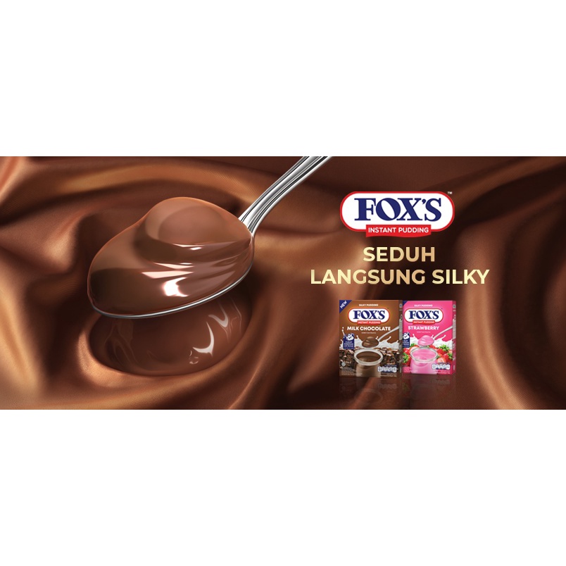 

BARU RESTOK FOXS Instant Pudding Strawberry Milk coklat 16g murah