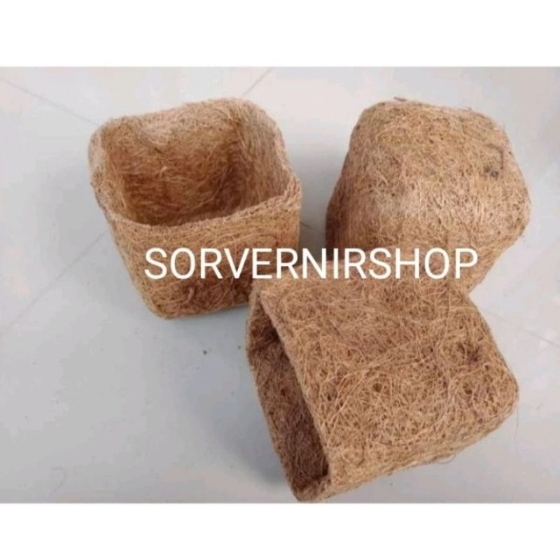 Pot sabut kelapa/Pot sabut Kelapa/Pot Anggrek/Pot Serabut Kelapa/Media Tanaman Anggrek