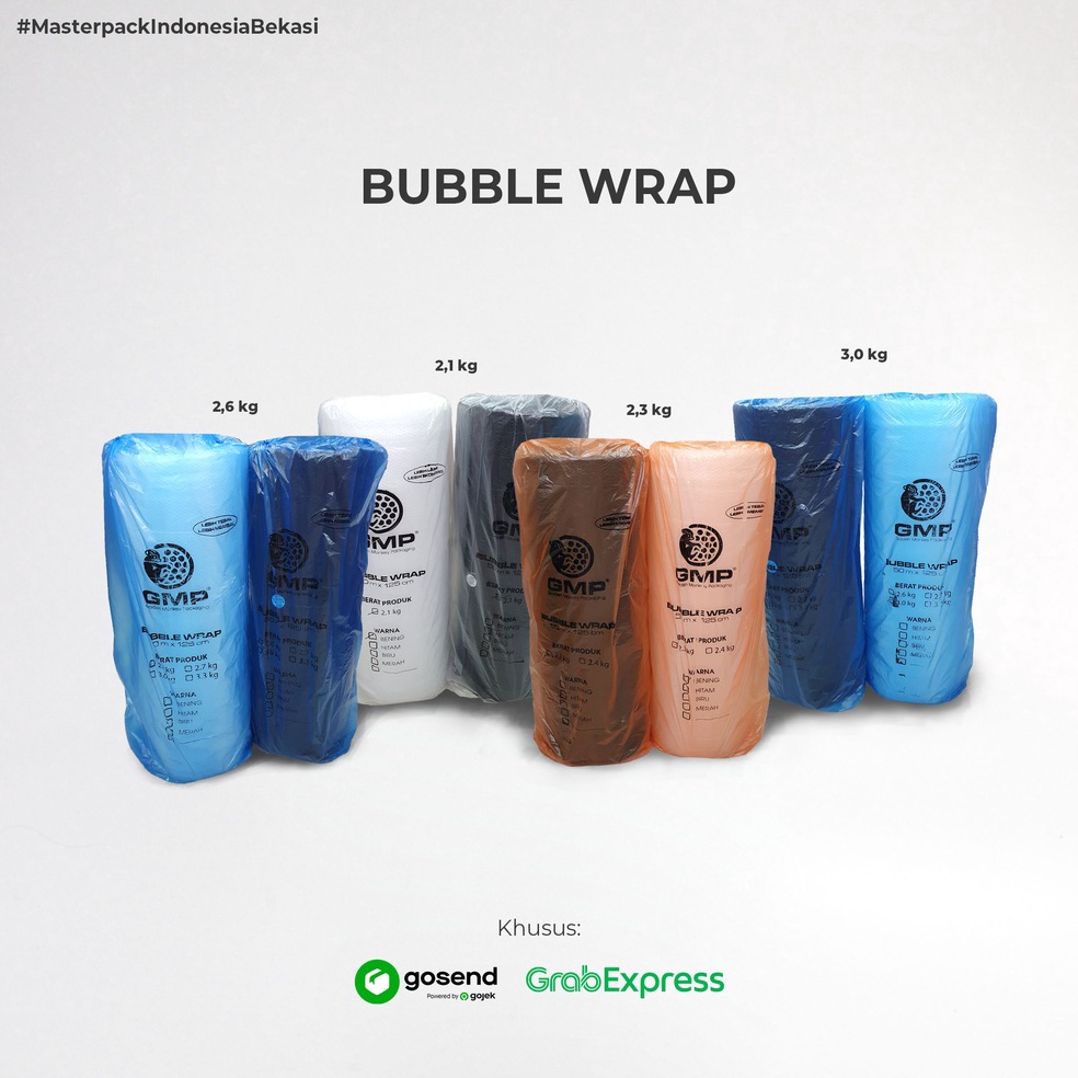 

Lariiss Bubble Wrap GMP 125 cm x 5 meter Bening Hitam