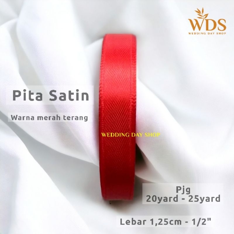 

WDS PITA SATIN MERAH TERANG 1,25CM - 1/2"INCH