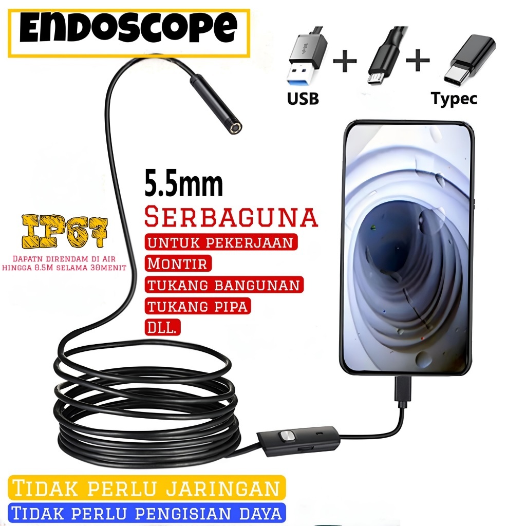 SR - USB Android Endoscope BORESCOPE Camera - USB Android BORESCOPE Camera - BantingHarga