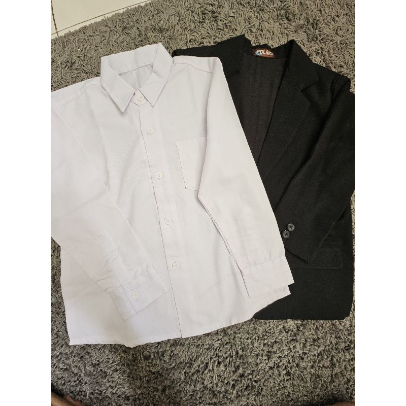 Jas & kemeja putih anak (preloved)
