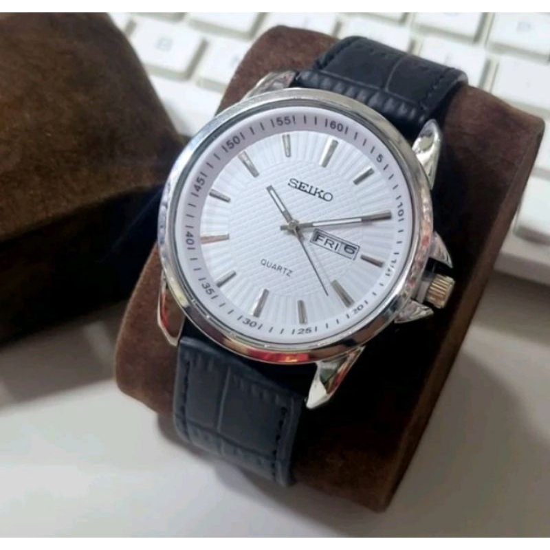 JAM TANGAN PRIA SEIKO TALI KULIT SUPER MEWAH DAN ELEGAN - JAM TANGAN PRIA TALI KULIT - SEIKO