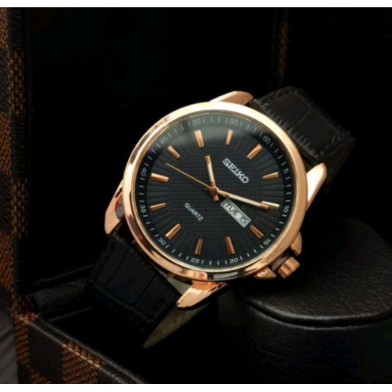 JAM TANGAN PRIA SEIKO TALI KULIT SUPER MEWAH DAN ELEGAN - JAM TANGAN PRIA TALI KULIT - SEIKO LEATHER