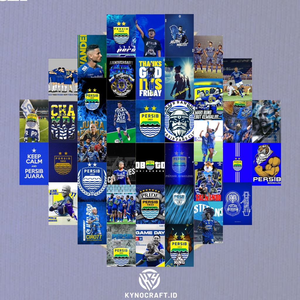 40 PCS POSTER PERSIB WALLPOSTER HIASAN DINDING KAMAR AESTHETIC UKURAN A5