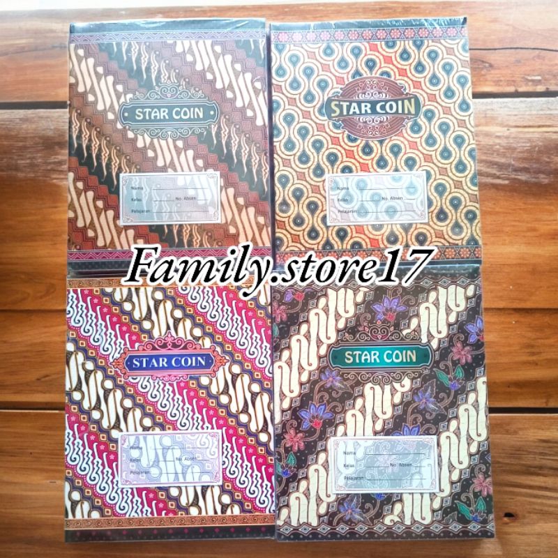 

BUKU TULIS STAR COIN BATIK ISI 30/38/50/58 LEMBAR / PAK = 10 BUKU