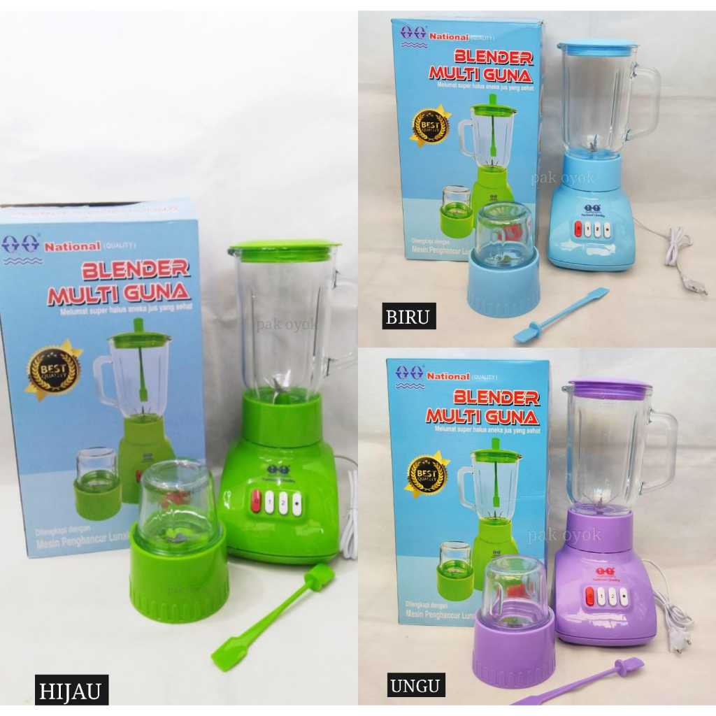 (YR) Blender Murah Kaca QQ National GMM 18 - blender multiguna blender kaca murah - Blender 2in1