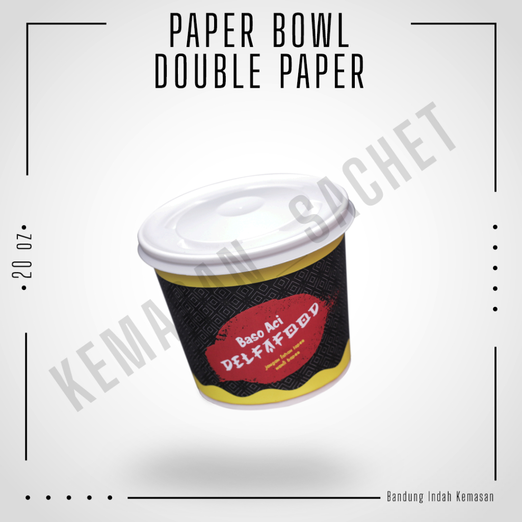 Cetak Paper Bowl 20oz "Double Paper" Full Print