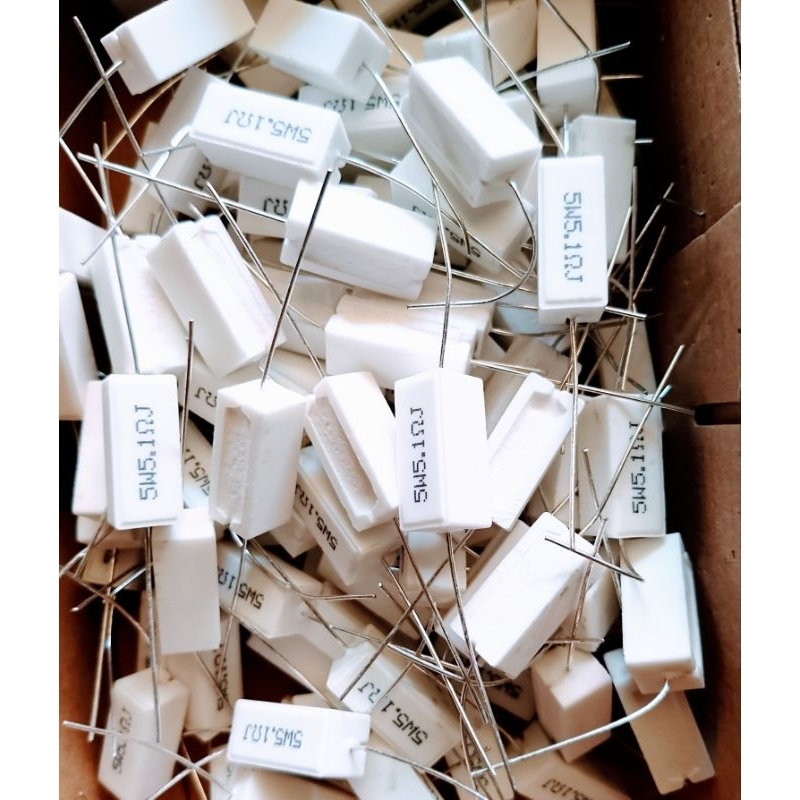 resistor 5 watt 5watt 5r1ohm 5,1 0,15 ohm 0r15 4r7 100r 1k5 6k8 10k 47k original 10pcs