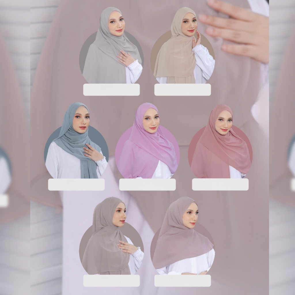 ETHICA HIJAB PASHMINA OVAL ELIZHA BAHAN BABY DOLL KERUDUNG PASMINA POLOS PREMIUM