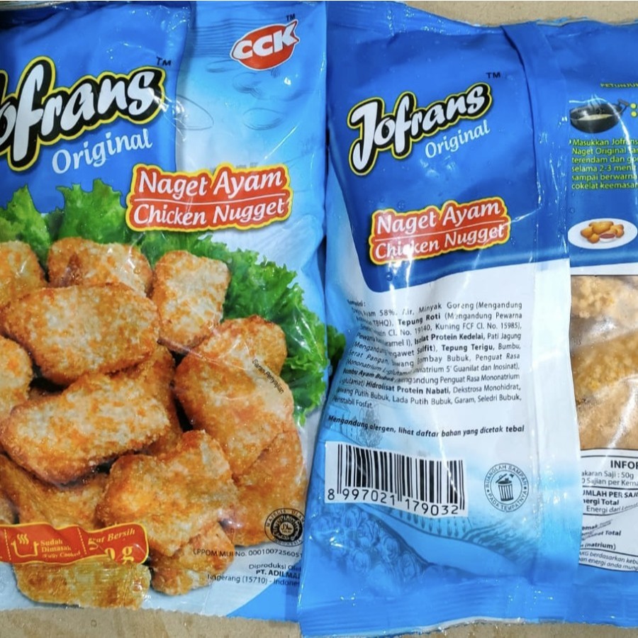 

jofrans chicken nugget ayam crispy 500 gram