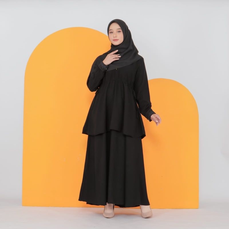 Gamis Jetblack Jehan S-XXL Gamis Abaya Jetblack Remaja Terbaru