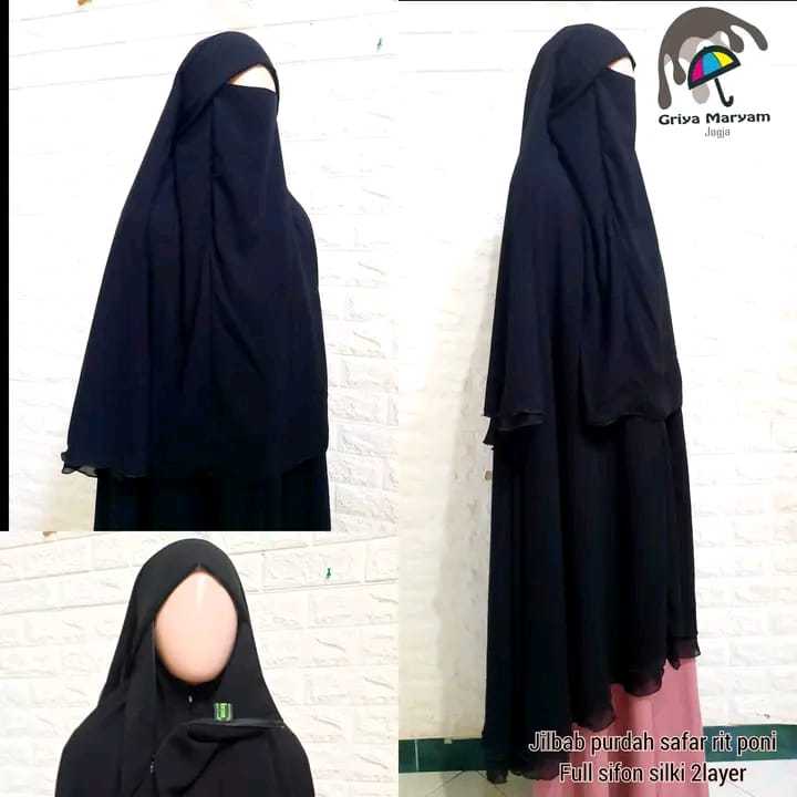 Jilbab Purdah Safar Rit Poni Yaman/jilbab safar sifon silki poni yaman