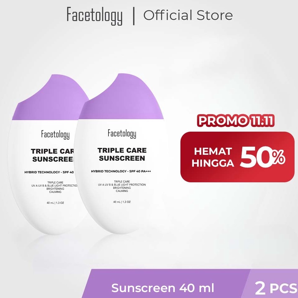 PRODUK RWLEO SPF ASLI DI UJI INVIVO INVITRO FACETOLOGY Bundling Triplecare Sunscreen 2pcs JWP