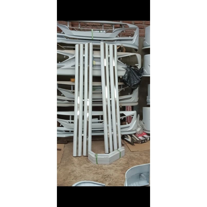 Pengaman truk perisai samping variasi bak truk engkel herex model herek 2stenless slim set lengkap k