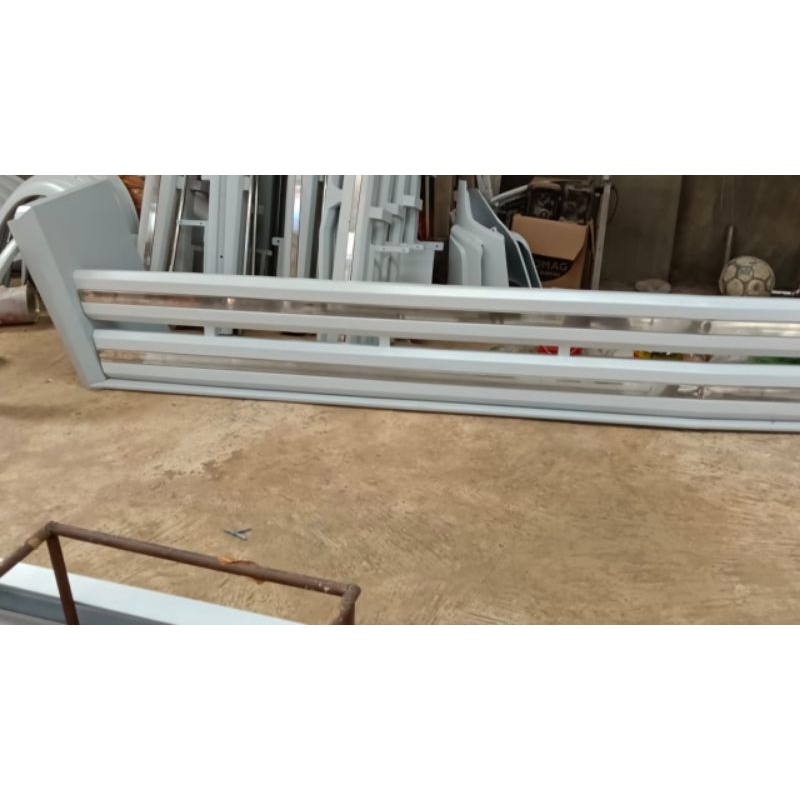 Pengaman Herek perisai samping bak truk engkel model herex stainless holo 2 sisi +winglet motif jumb